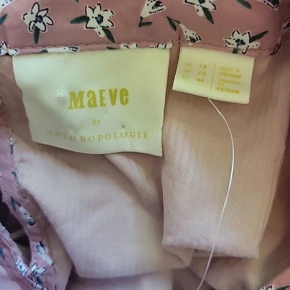 Anthropologie Maeve Corduroy Short Sleeve Dress Pink 12 NWT - Picture 7 of 9